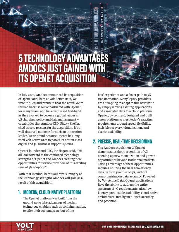 5 Technology Advantages Amdocs Just Gained with Its Openet Acquisition